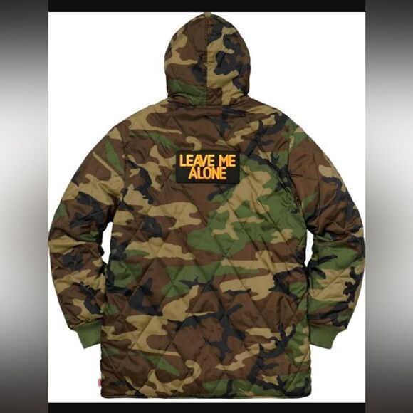 Supreme Reversible “leave me alone” Sherpa Fur Coat - Picture 2 of 14